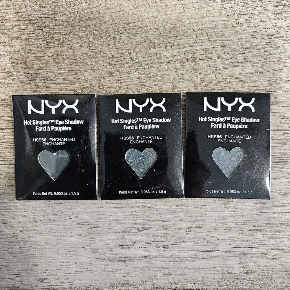 Lot of 3 NYX Hot Singles Eye Shadow Refills - HSS56 Enchanted Green NEW